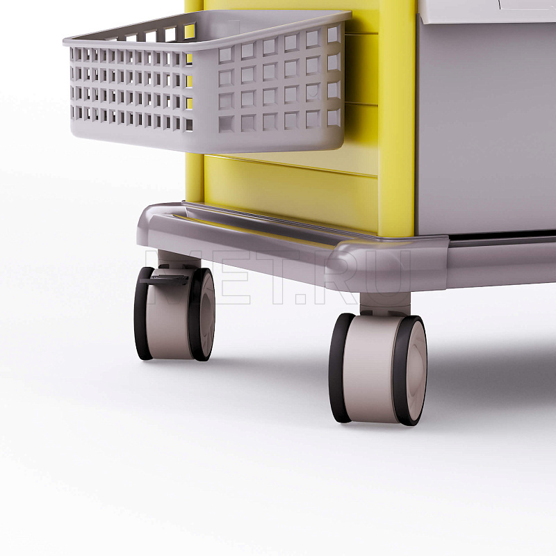 MET PSC-160 Тележка медицинская универсальная желтая  MET